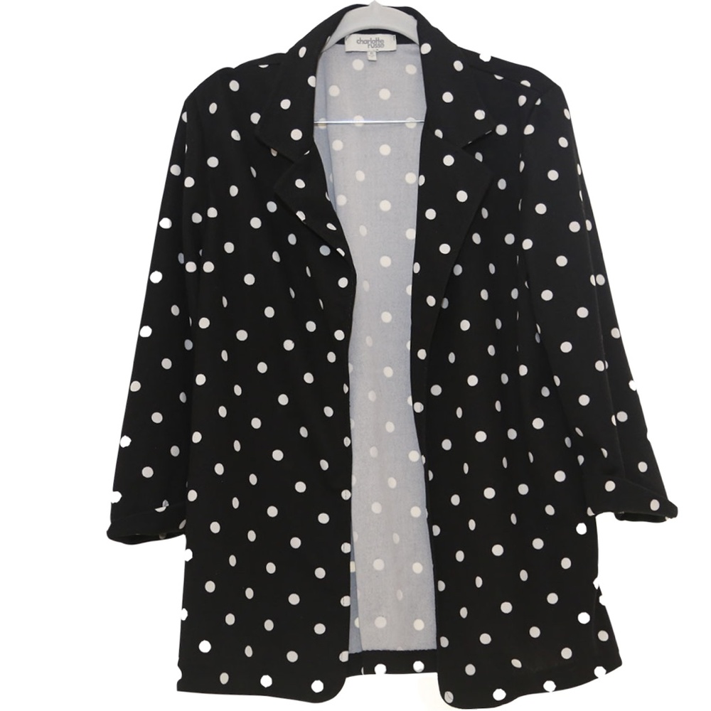 Charlotte Russe Black and White Polka Dot Blazer